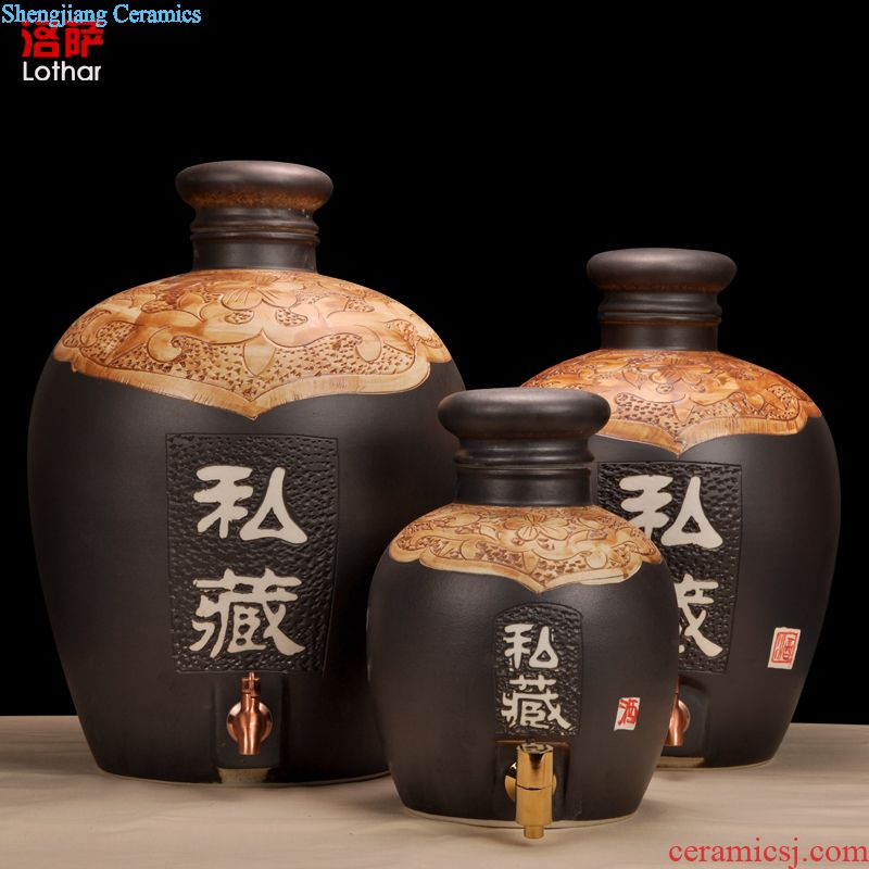 Jingdezhen ceramic jars 10 jins 20 jins 30 jins 50 kg foam bottle wine bottle it storing wine cask wine jars