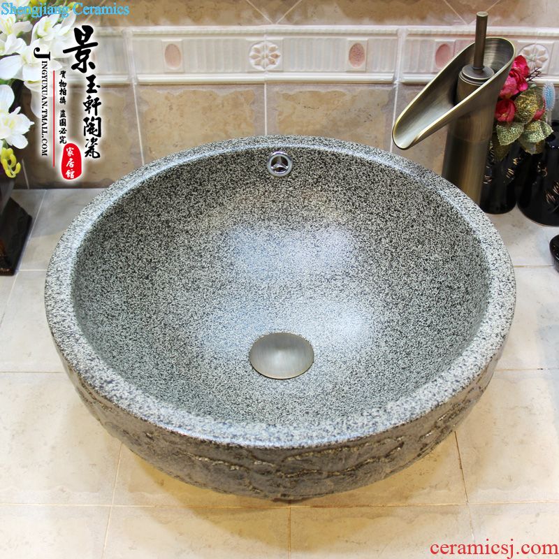 JingYuXuan jingdezhen ceramic art basin stage basin sinks the sink basin small 35 white cordate telosma