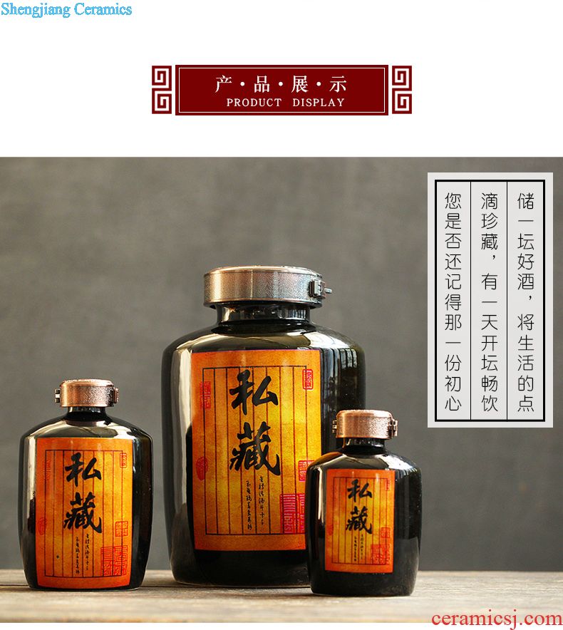 Jingdezhen ceramic kimchi altar seal storage tank sichuan pickles pickled vegetables can double cover lead-free pickle jar