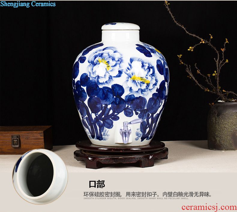 Jingdezhen ceramic vase pastel double hollow vase wine bottle is the sitting room porch modern household act the role ofing is tasted