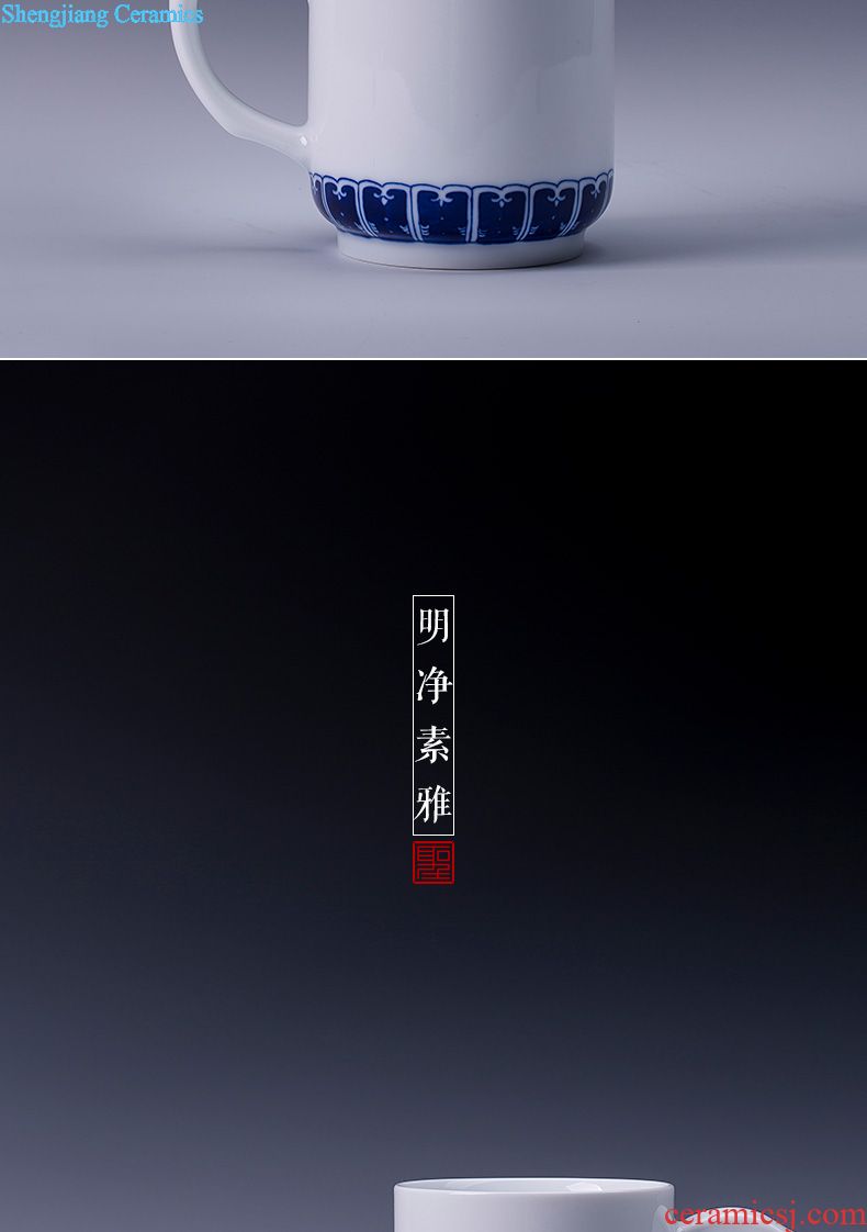 The big hand blue tie up branch lotus and exquisite ceramic kung fu tea set with jingdezhen f 8 first hand the teapot