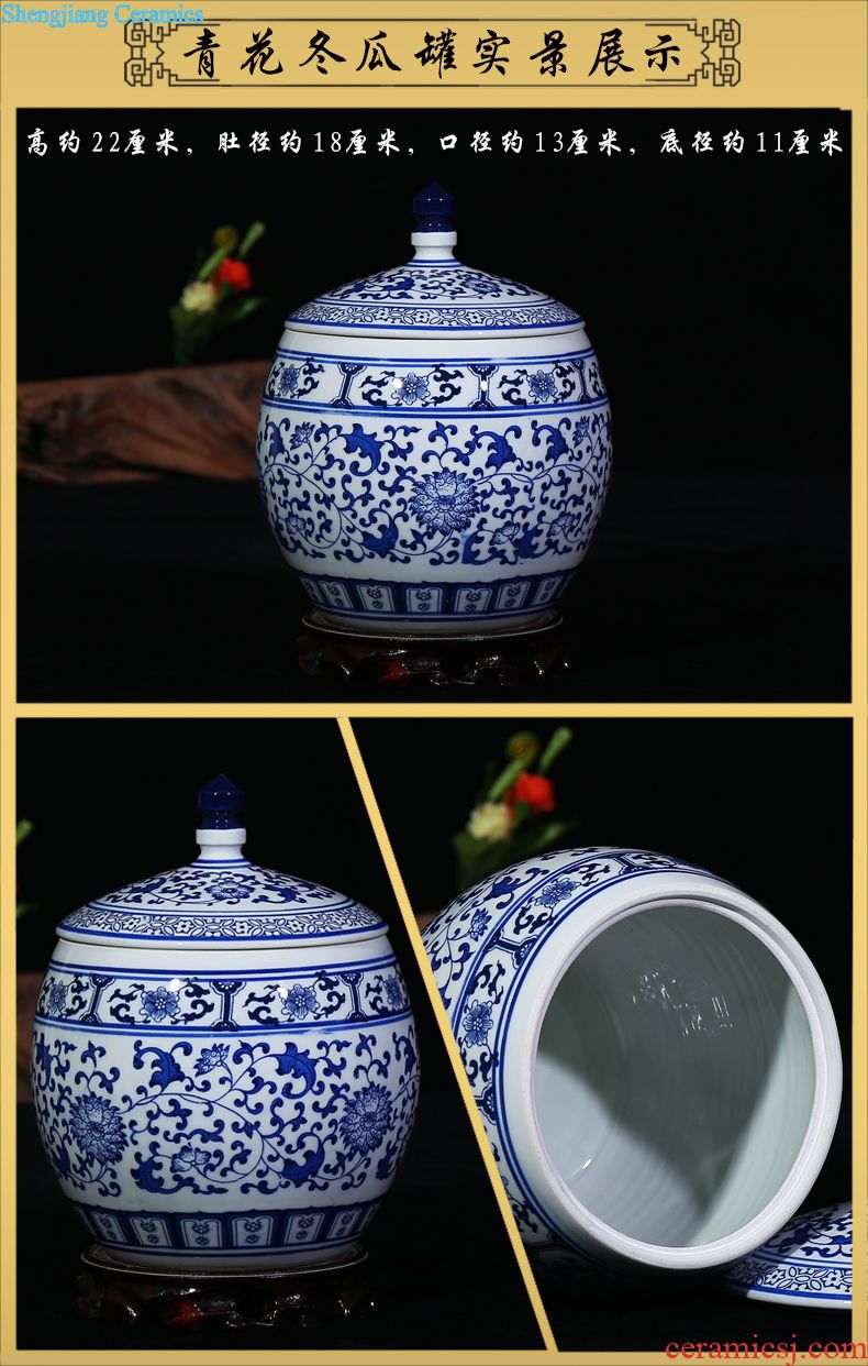 Jingdezhen ceramics powder enamel vase of modern Chinese style household contracted craft flower arrangement sitting room the bedroom decorates furnishing articles