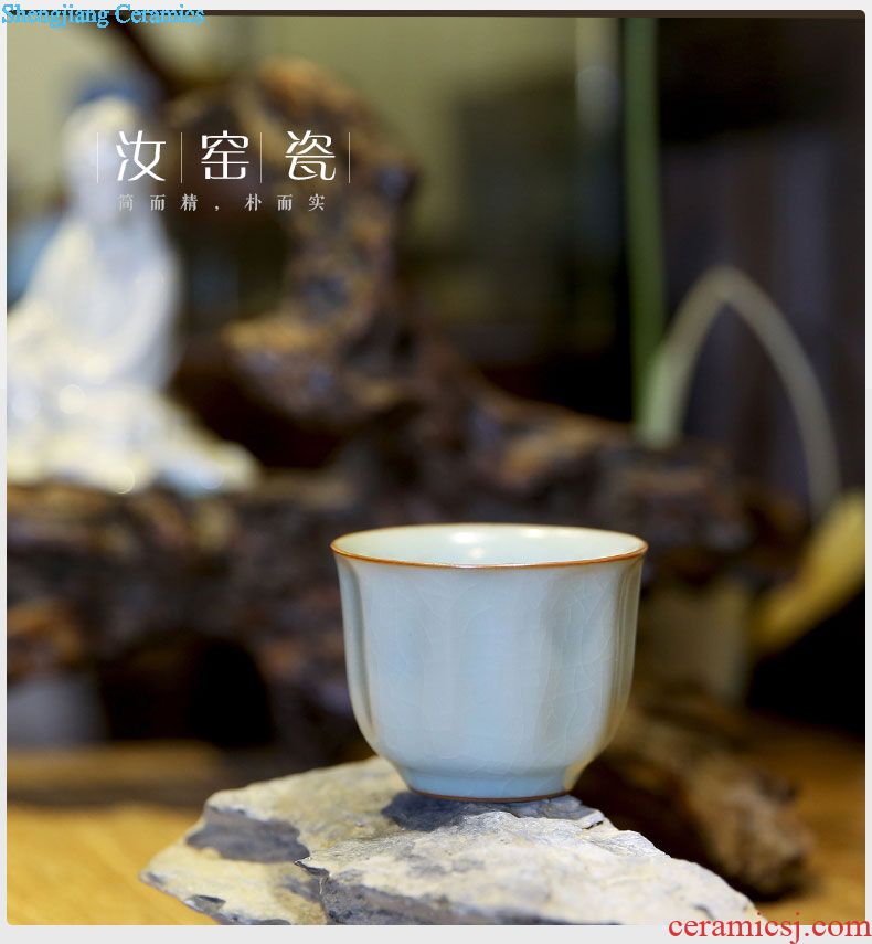 The three frequently kung fu tea set small ceramic cups Oolong tea tieguanyin charm of hand-painted porcelain sample tea cup set of groups
