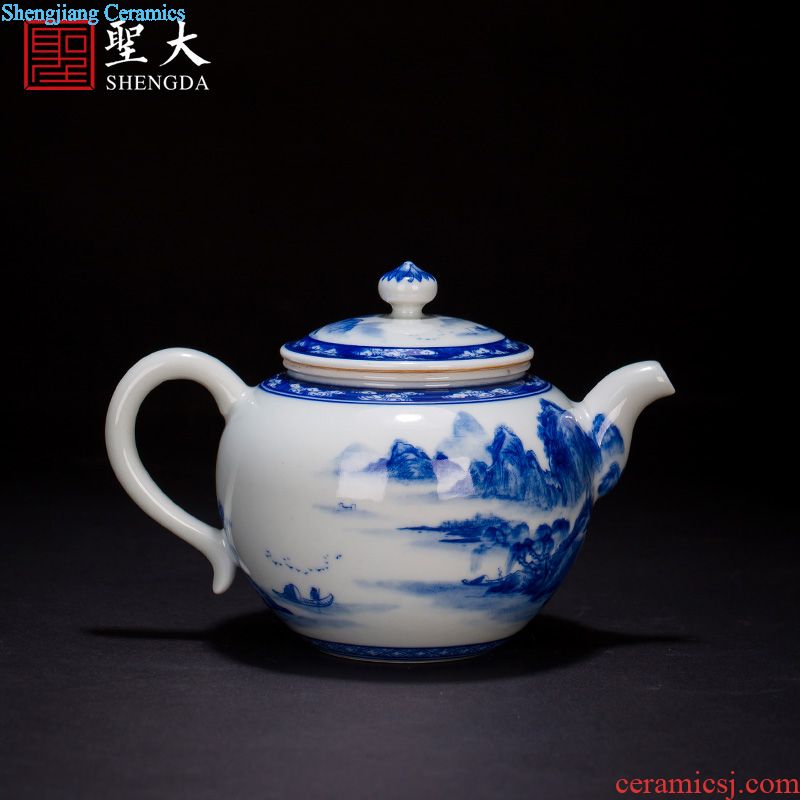 Kung fu tea hand blue and white porcelain ceramic masters cup sample tea cup paint small cups all hand of jingdezhen tea service