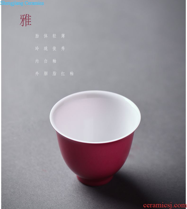 Jingdezhen hand-painted color ink landscape JingJun fair mug tea accessories points tea, kungfu tea accessories