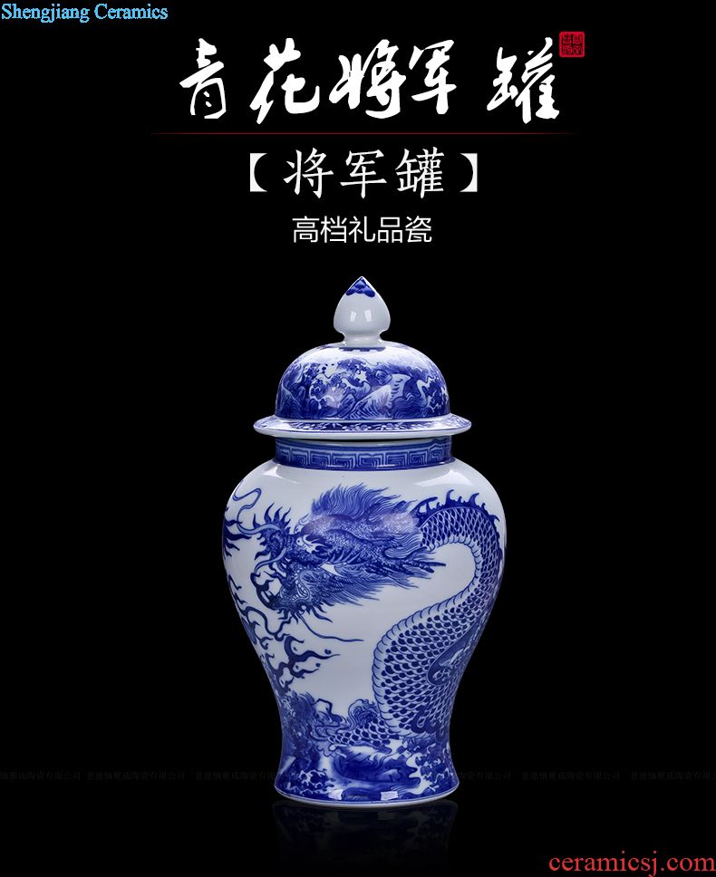 Jingdezhen ceramic vase of large Chinese style household adornment furnishing articles zen furnishing articles creative home sitting room