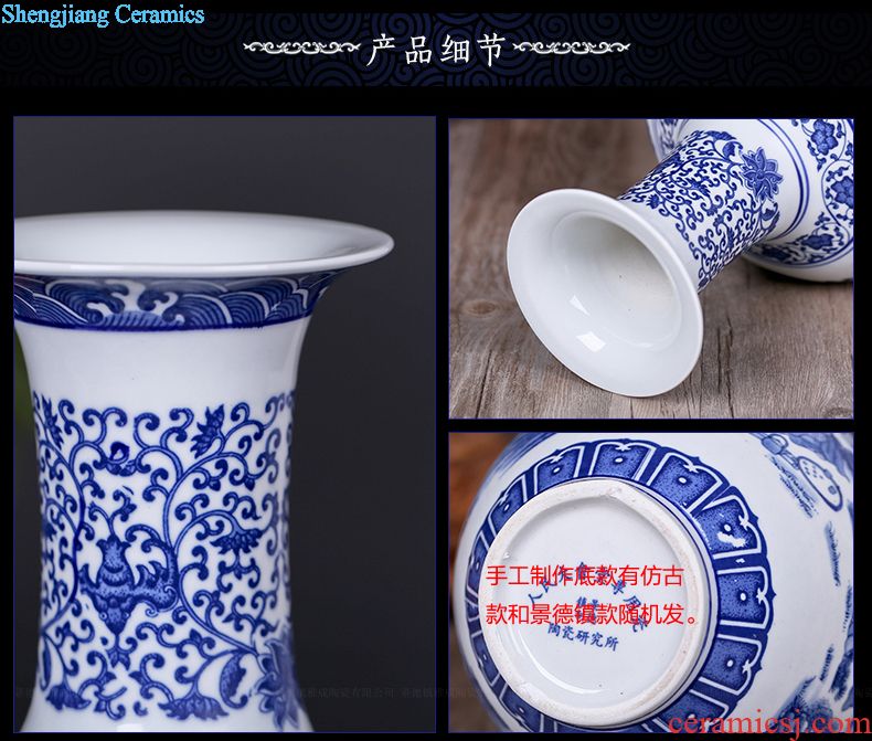 Jingdezhen ceramic general classical fashion tank large vase landed China blue and white porcelain home decoration