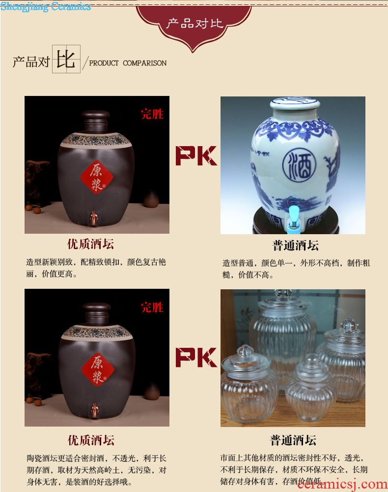 Temperature wine pot bottles of jingdezhen ceramics Yellow rice wine liquor cup hot warm hip flask gift wine he drank furnace