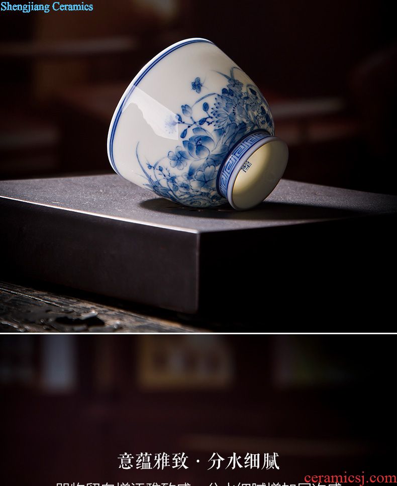 St the ceramic kung fu tea master cup hand-painted pastel sample tea cup all hand jingdezhen tea set gift in the year of dog