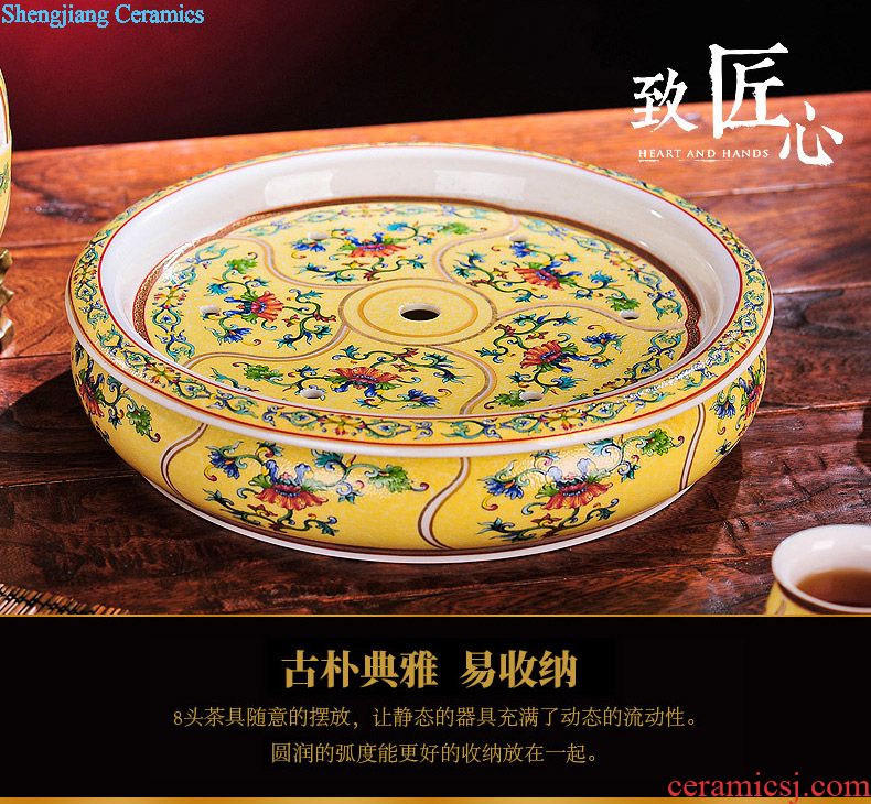 Tea set kung fu tea set household contracted jingdezhen ceramic teapot tea sea fair mug a complete set of office