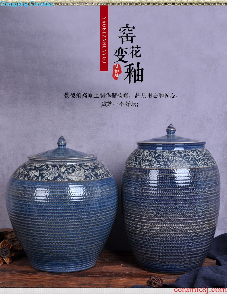 Jingdezhen ceramic jars 50 kg protoplasmic wine bottle it sealed jar of wine bottle wine jar can take leader