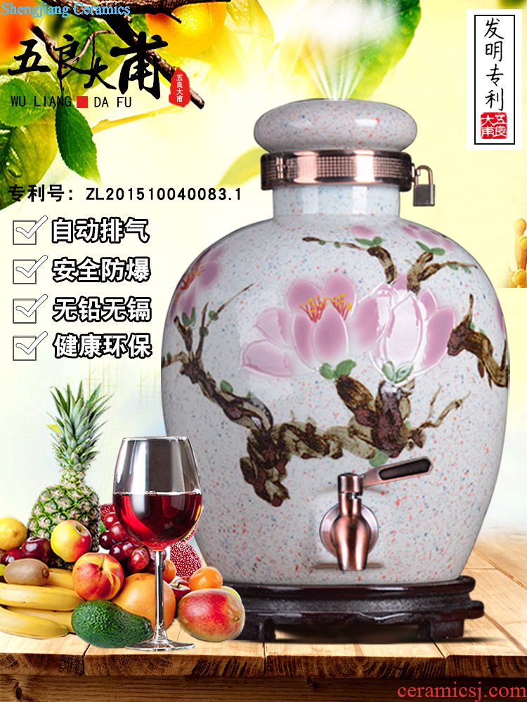 Jingdezhen ceramic bottle archaize little wine jars 1 catty 5 jins of 10 jins put liquor bottles of household ceramic seal pot