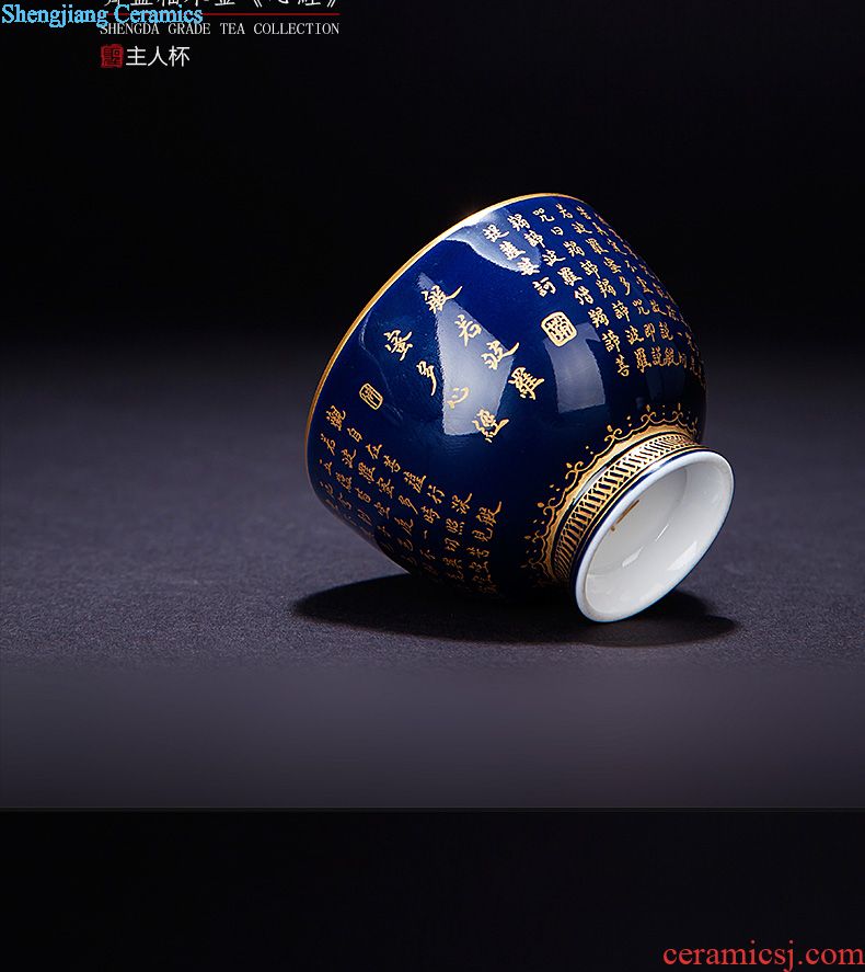Pure hand-painted ceramic teapot blue and white porcelain painting landscape single pot of little teapot set manually jingdezhen kung fu tea set