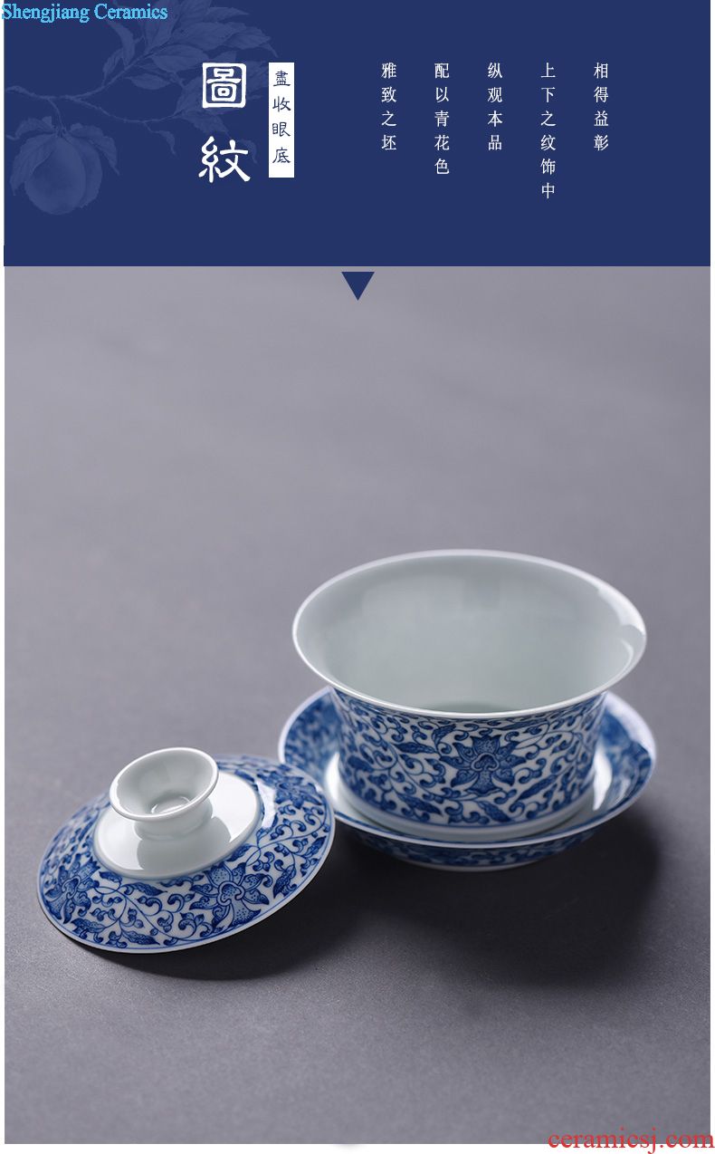 JingJun Jingdezhen ceramics Hand painted colored enamel all hand sample tea cup Tea master cup tea cups