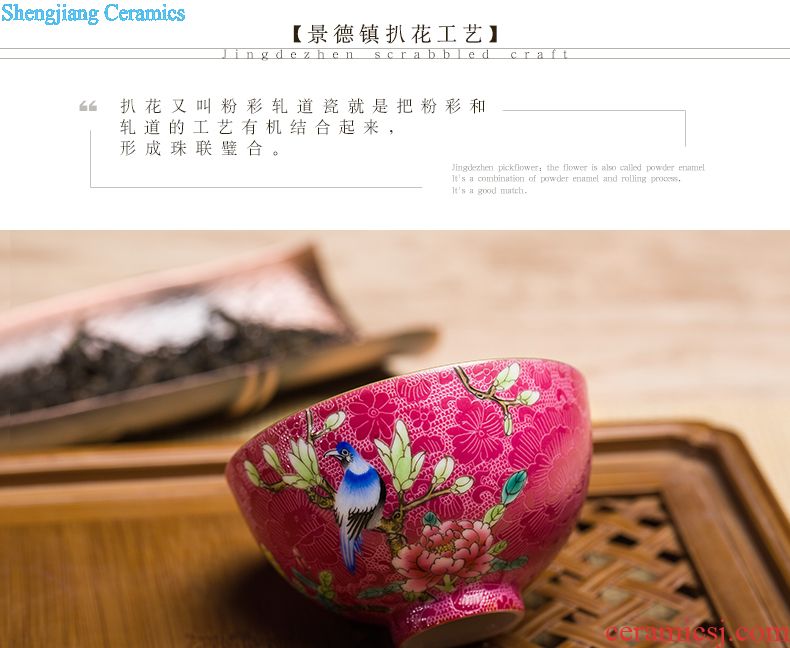 Master of jingdezhen ceramic tea set small bowl sample tea cup cup single cup personal custom hand-painted teacup