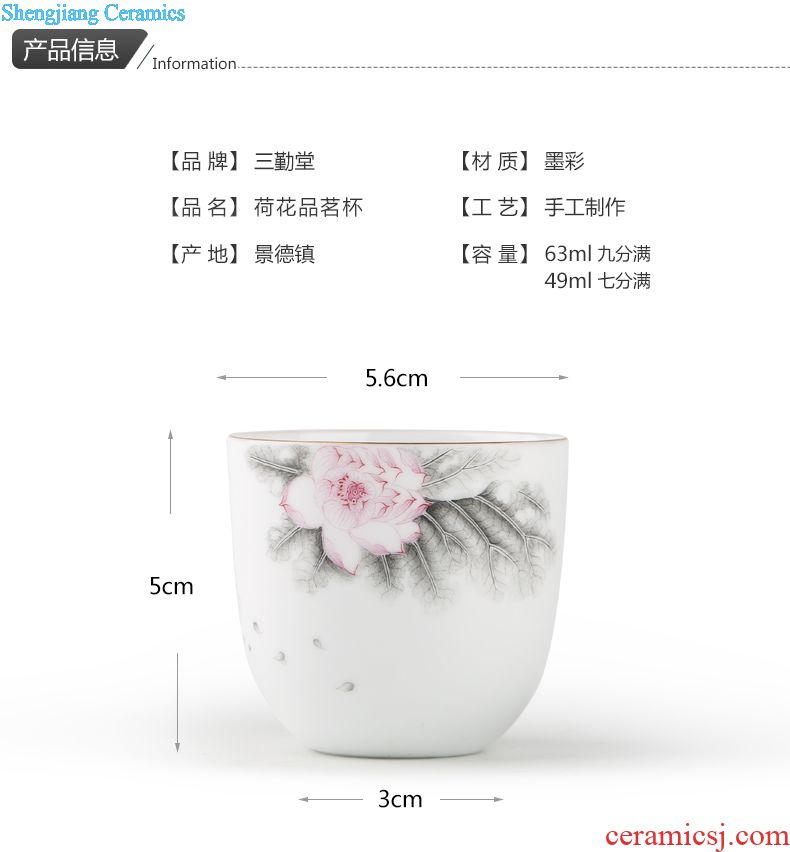 The three frequently hand-painted master cup single cup sample tea cup jingdezhen blue and white porcelain tea set S43013 kung fu tea cups landscape