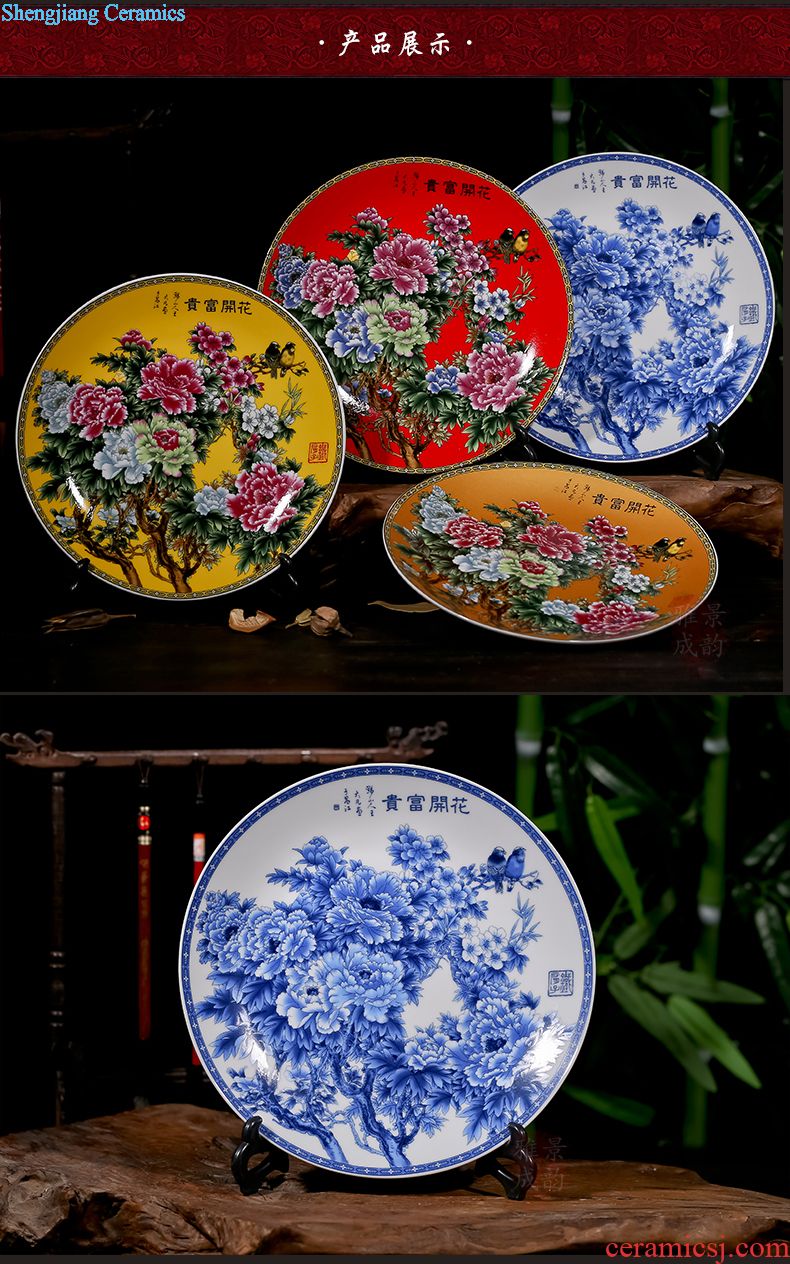 Jingdezhen ceramic tea canister receives puer tea cake tin seal tea cake home large general restoring ancient ways