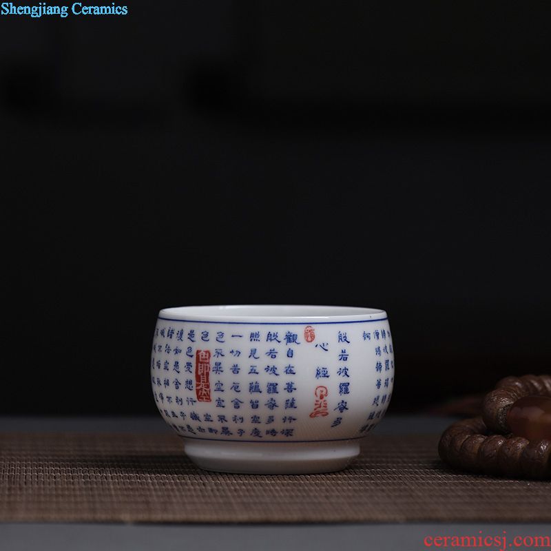 JingJun Jingdezhen ceramics hand-painted kung fu tea pot Blunt pot of tea tea pot of ink in the 1