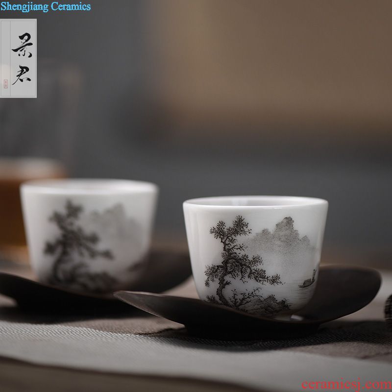 Rouge beauty JingJun jingdezhen ceramics glaze all hand sample tea cup kung fu tea tea masters cup