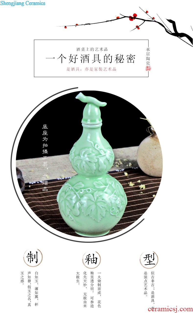 Ceramic jars seal (50 kg/bubble bottle antique hand-painted jingdezhen liquor jar it home