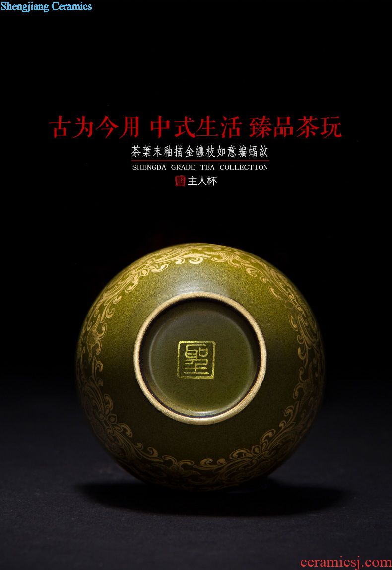 St the jingdezhen ceramic colour master hand draw pastel guan yu cup all hand kung fu tea set single cup sample tea cup