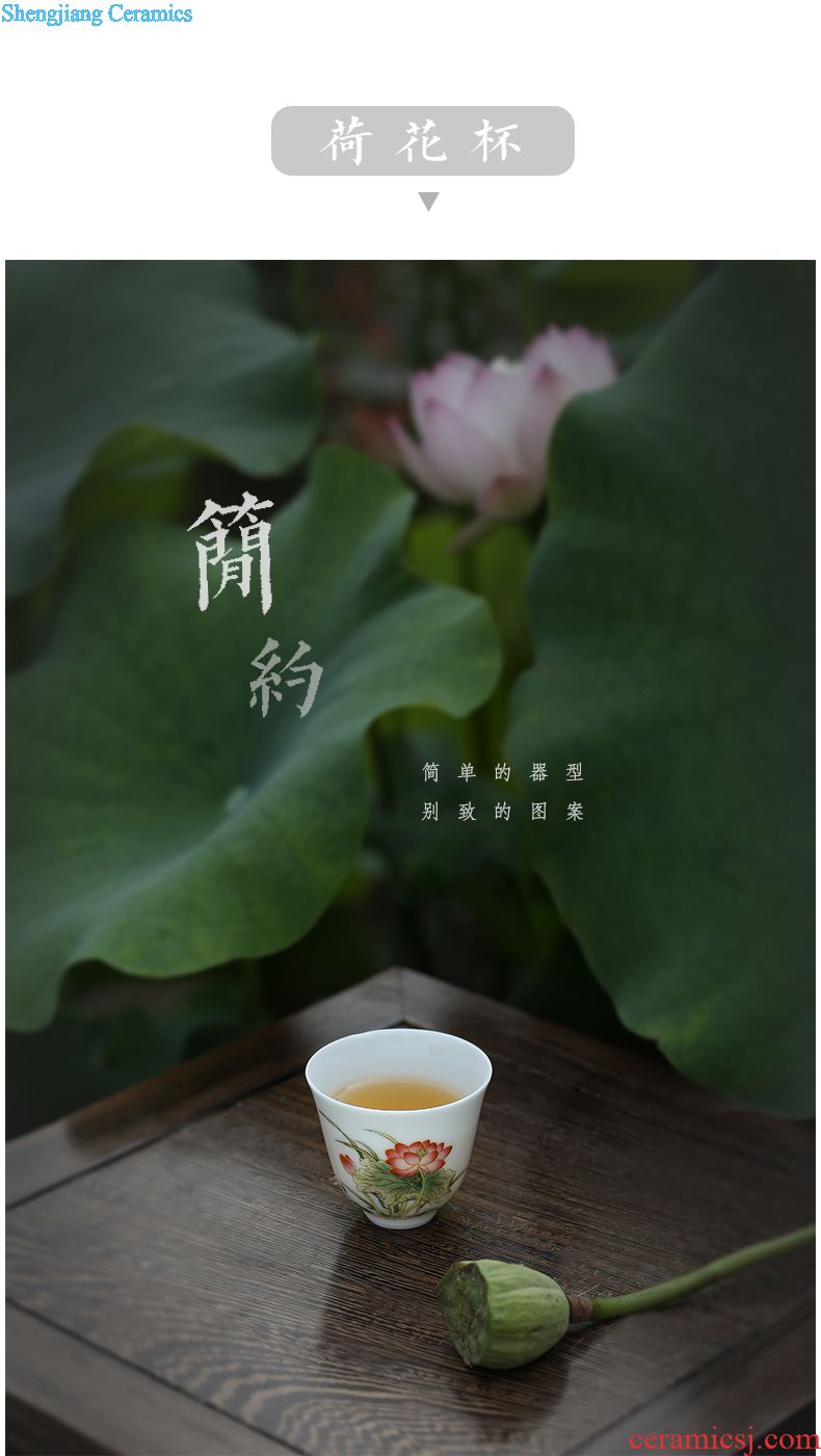 JingJun tureen ceramic cups of ice may only three bowl full manual hand-sketching kung fu tea bowl of jingdezhen blue and white