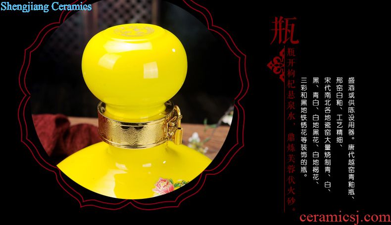 Jingdezhen ceramic jar archaize home bubble wine liquor seal it hoard with leading glass jars