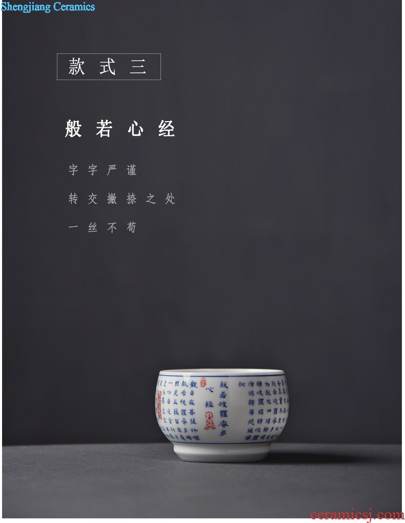 JingJun Jingdezhen ceramics hand-painted kung fu tea pot Blunt pot of tea tea pot of ink in the 1