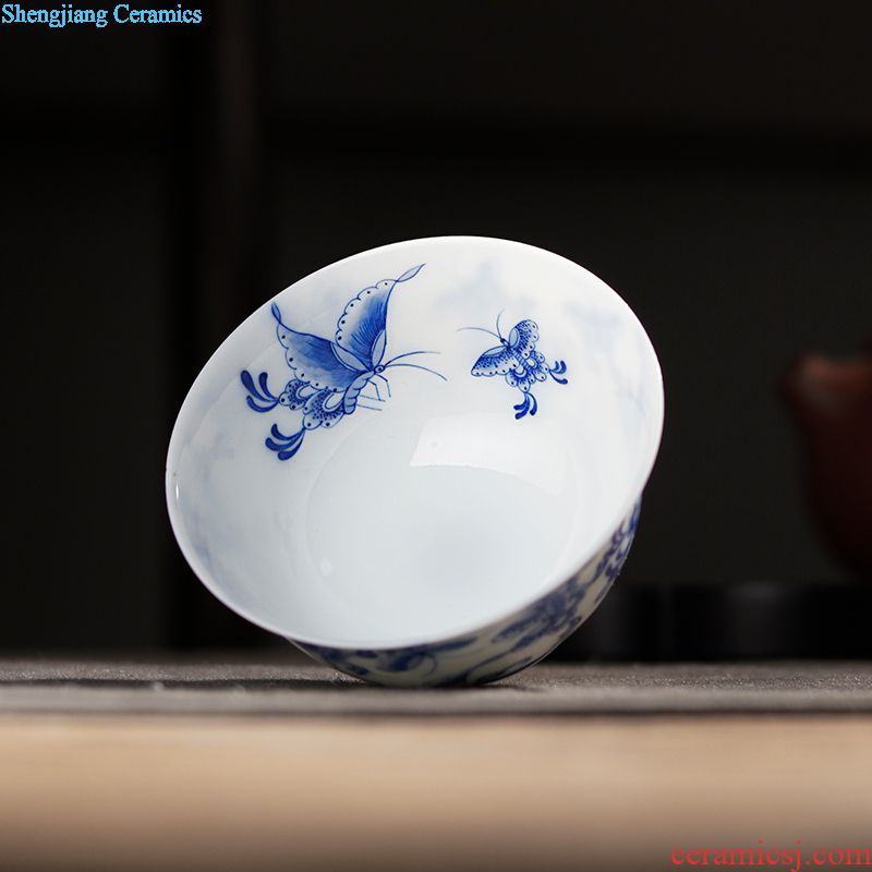 Jingdezhen hand-painted ceramic seal pot caddy powder enamel storage tanks and receives kung fu tea accessories