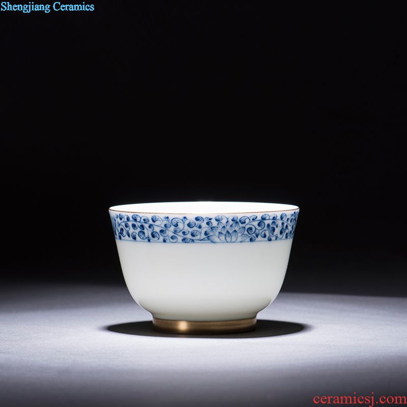 JingJun Jingdezhen porcelain Hand-painted high-grade household adornment blue and white porcelain vase