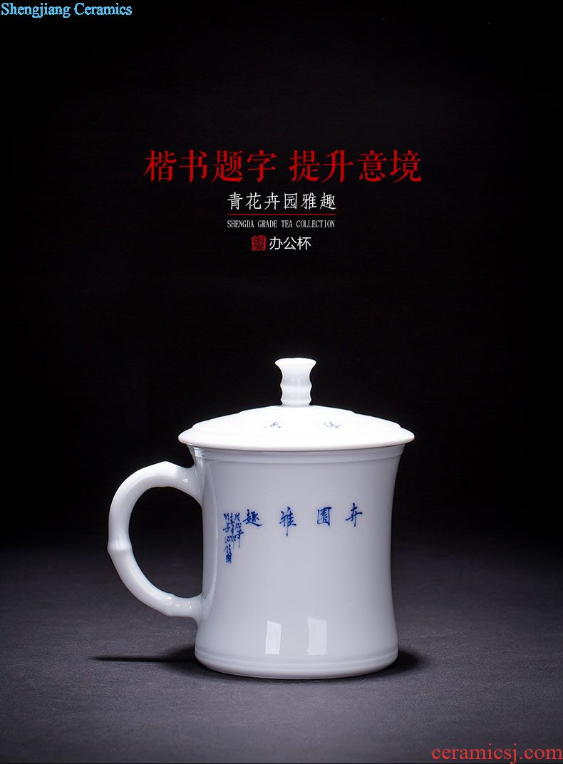 Santa wear ceramic kung fu tea set hand painted enamel colour film grass dragon master cup jingdezhen all hand cups