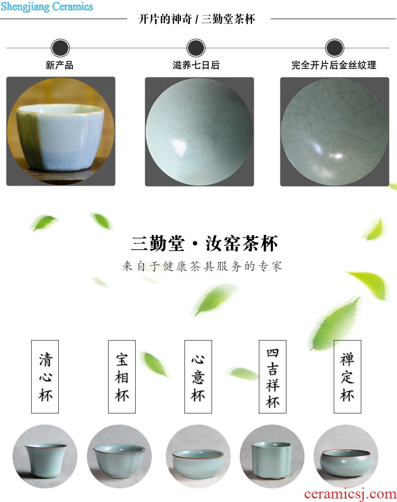 Three regular firewood masters cup Hand draw the boy under the glaze color kung fu jingdezhen ceramic TZS321 tea cups
