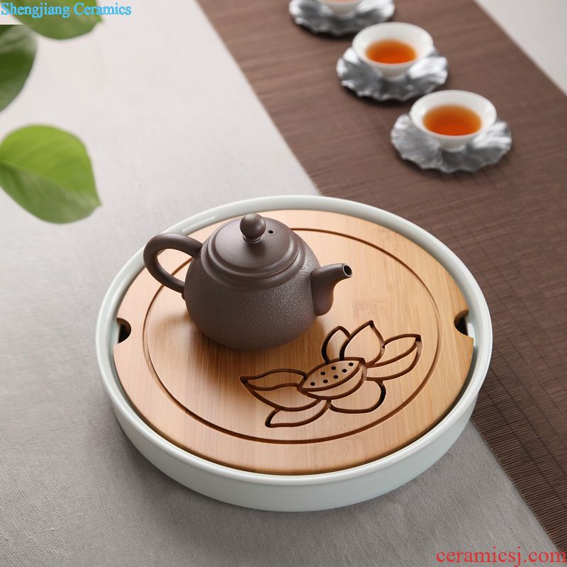 Drink to the secret glazed pot of bearing dry foam plate fine ancient ceramic POTS sea water type tea tray Japanese tea set ceramic tea