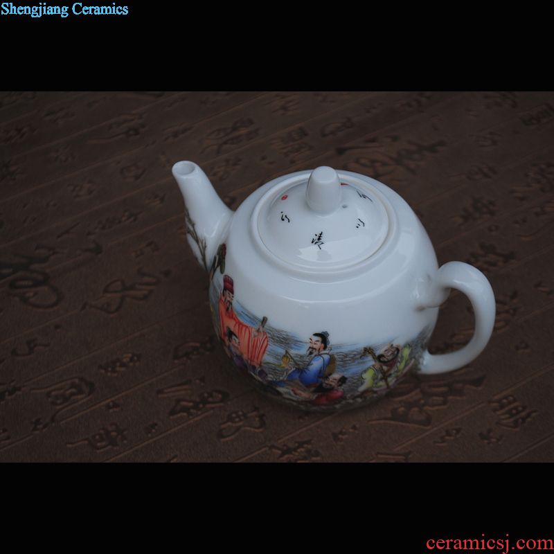 Owl jingdezhen kiln XY - CJ187C hand-painted famille rose tea set ceramic tong qu ocean's kung fu tea cup