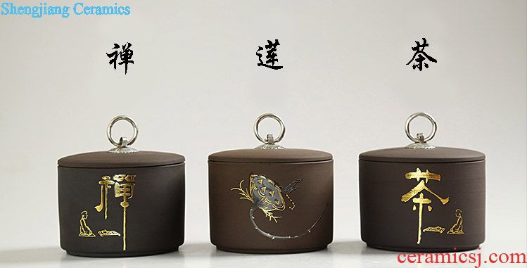 Are young caddy ceramic small portable mini travel agriculture sealed cans of tea packing and tea pot white porcelain