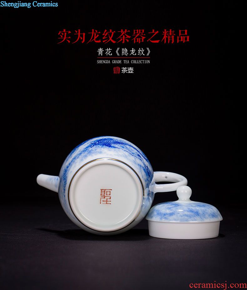 Holy big ceramic teacups hand-painted pastel peach individual cup sample tea cup all hand jingdezhen tea master cup