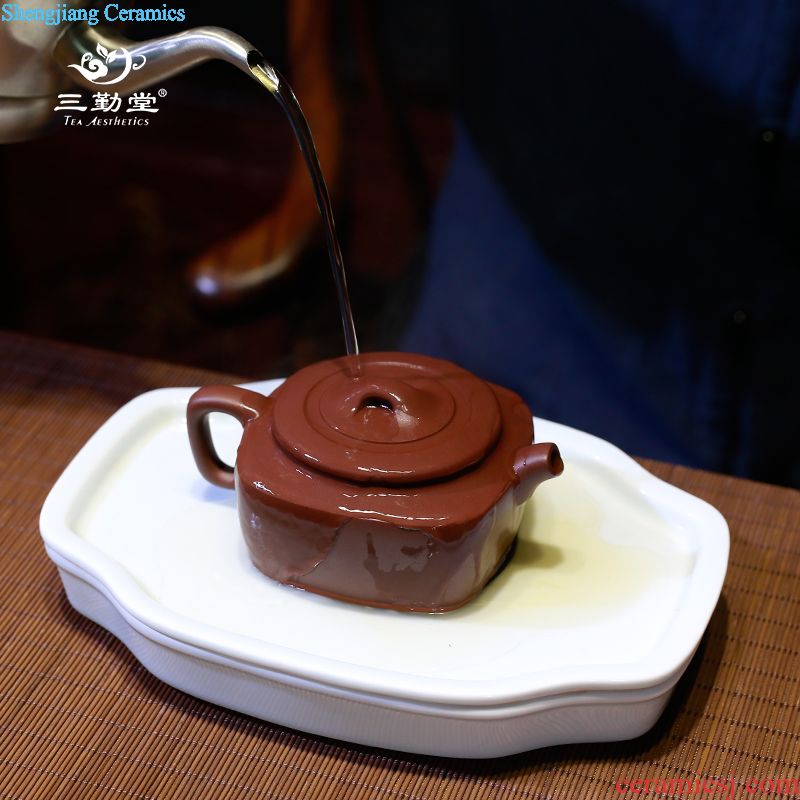 The three regular black pottery teapot metal glaze jingdezhen ceramic kung fu tea kettle boil tea tea S28020