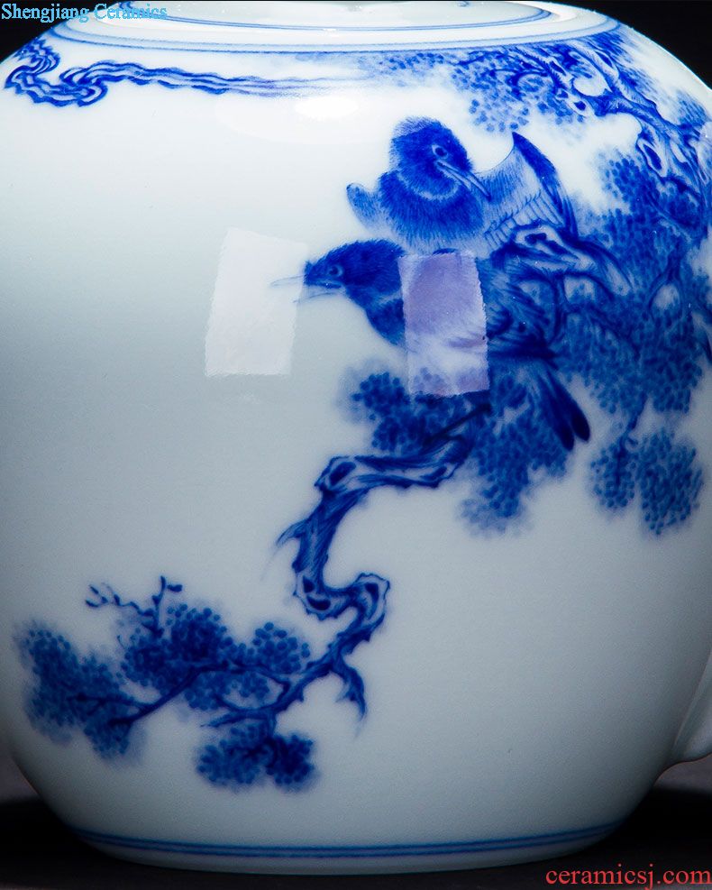 The big ceramic curios Hand-painted ancient color paint cranes life of kung fu all hand jingdezhen tea teapot the teapot