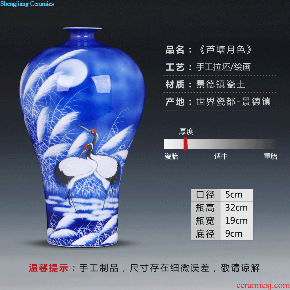 Jingdezhen ceramics hand-painted famille rose fruit fragrance vases, flower arrangement sitting room adornment new Chinese style household furnishing articles