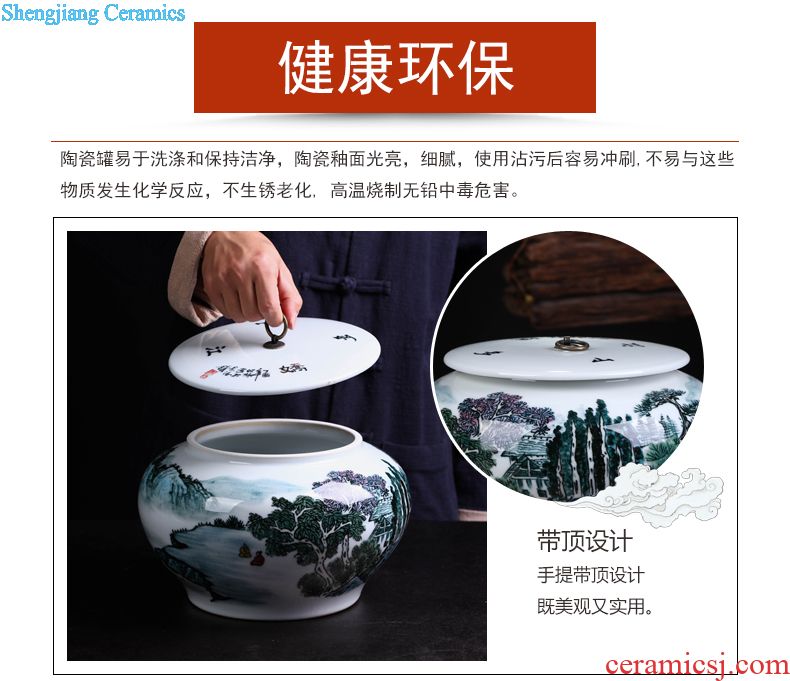 Jingdezhen ceramics China red table place adornment flower arranging wedding gift European household vase