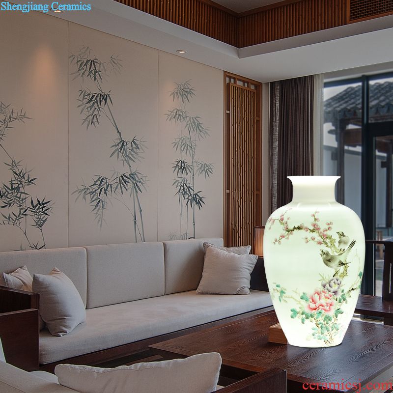 Jingdezhen ceramics furnishing articles hand-painted figure hydroponic vase at the sitting room of Chinese style household flower arranging decorative arts and crafts