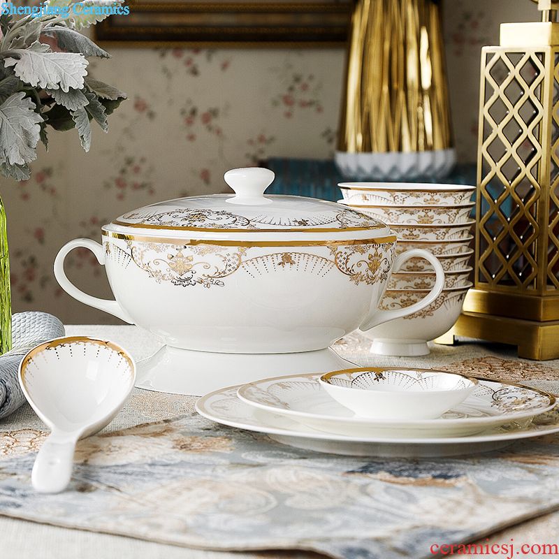 Tableware suit dishes home dishes suit jingdezhen ceramic tableware set bowl bowl dish dish suits domestic marriage