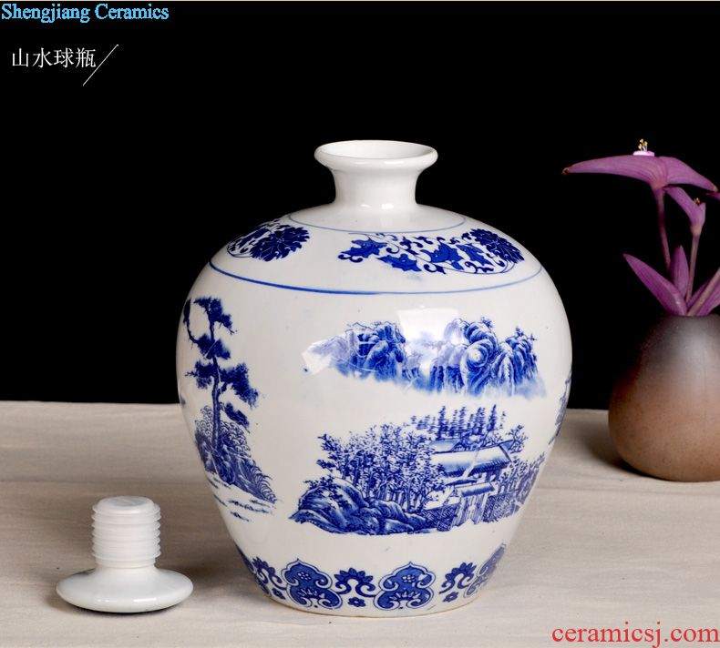 Jingdezhen ceramic 1 catty temperature wine pot hot hip winter warm hot hot pot of yellow rice wine liquor wine wine wine bottles