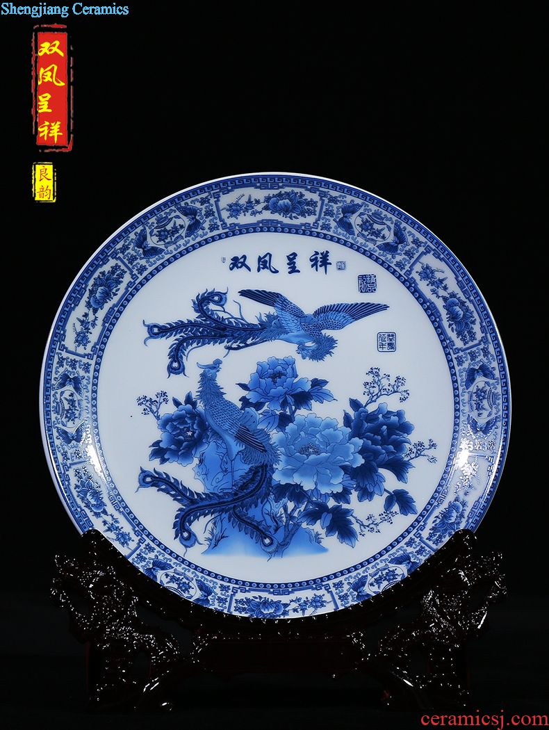 Jingdezhen ceramics handicraft furnishing articles sitting room Chinese red goldfish bowl shallow tortoise cylinder ashtray writing brush washer