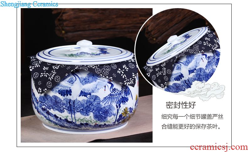 Jingdezhen pastel hollow out European table vase penjing art suit contemporary and contracted new Chinese style decorations