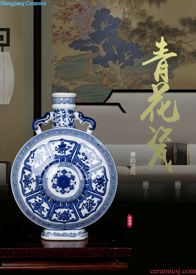 Jingdezhen ceramic antique blue and white porcelain vase new Chinese style household act the role ofing is tasted contemporary and contracted sitting room porch place