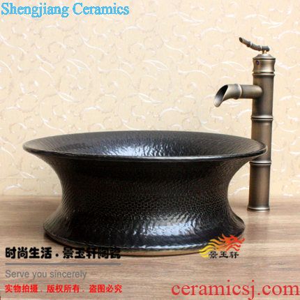 JingYuXuan jingdezhen ceramic lavatory basin basin art stage deep blue Mediterranean Sea shells hand basin