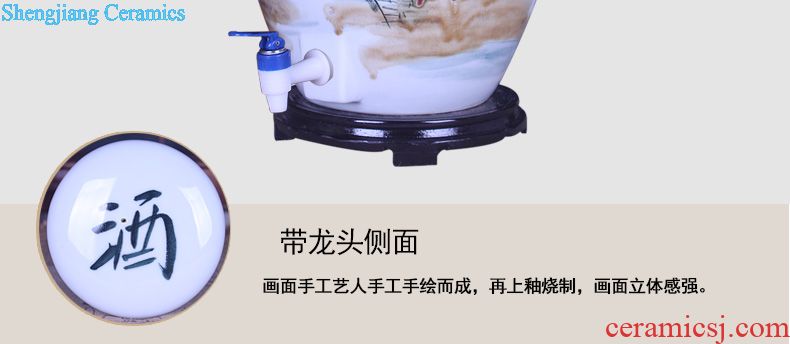 Ceramic barrel of flour barrels box of bucket of household food seal storage tank 20 jins of 50 kg insect-resistant moisture storage barrel