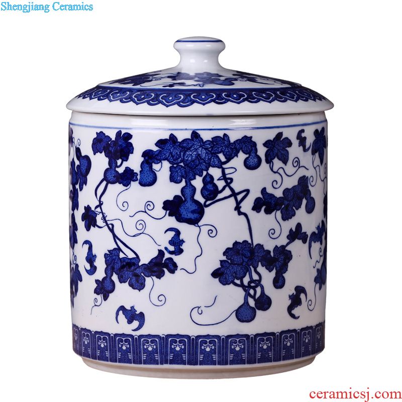 Jingdezhen ceramic household caddy large seven loaves puer tea pot containing porcelain tea pot seal