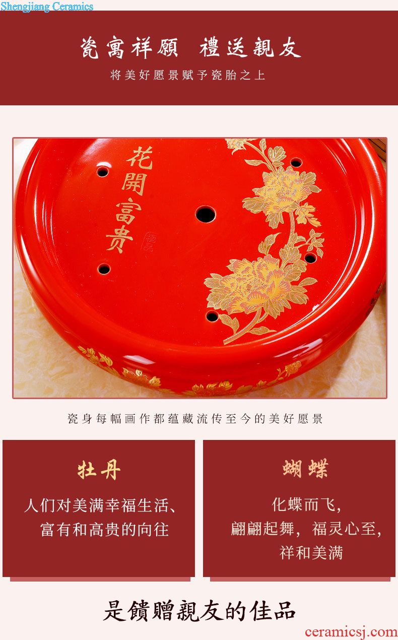 Dishes suit household bone porcelain tableware suit high-end gift dishes chopsticks at jingdezhen ceramic combination of new Chinese style